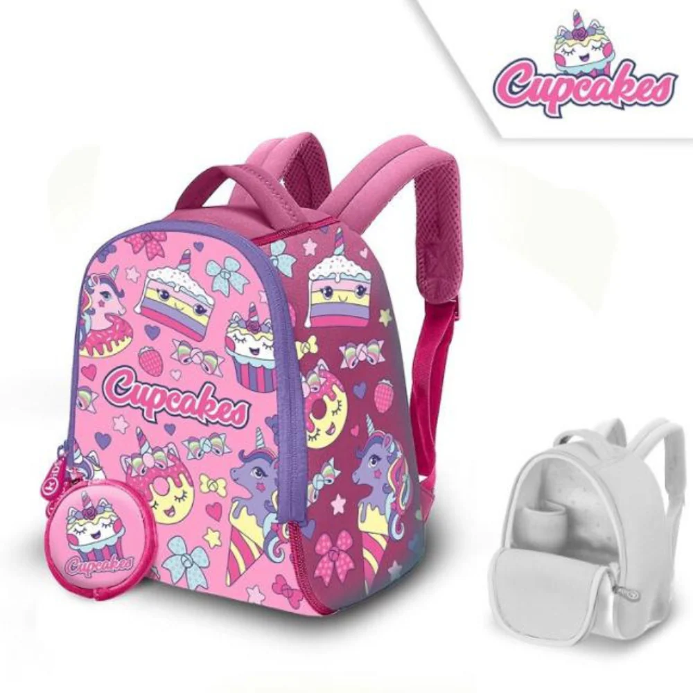 Mini Mochila em Neopreno Cupcakes 25x17cm - Image 3