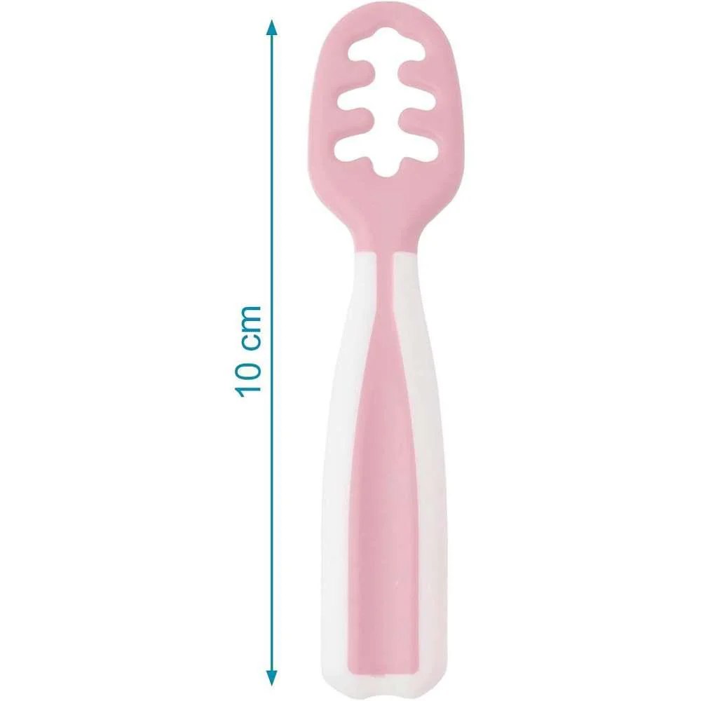 2 Pré-Colheres Kiokids Rosa e Branco - Image 5