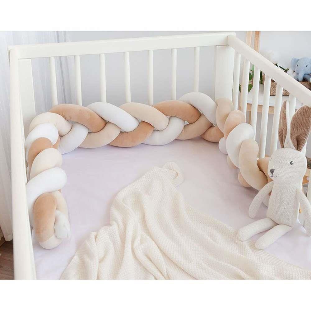 Protetor de Berço/Cama Trança 150cm Bege - Image 3