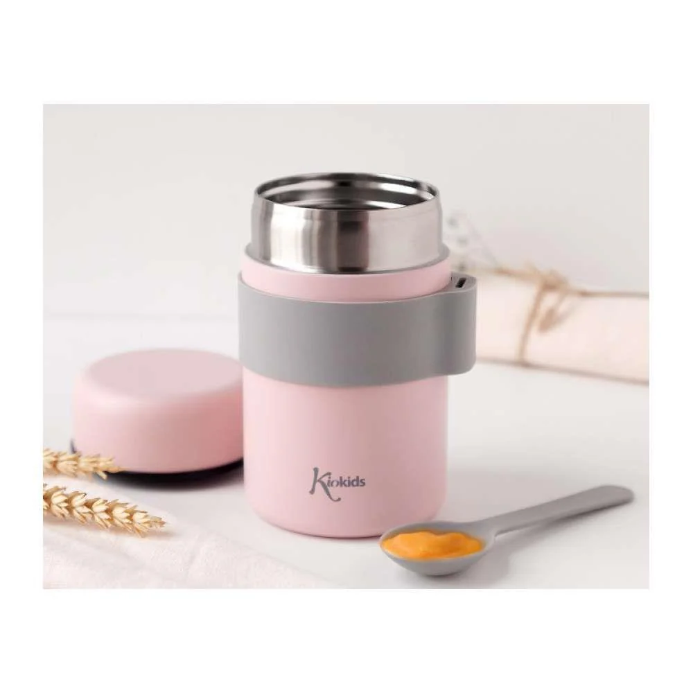 Termo para Sólidos em Inox com Colher Rosa - Image 3