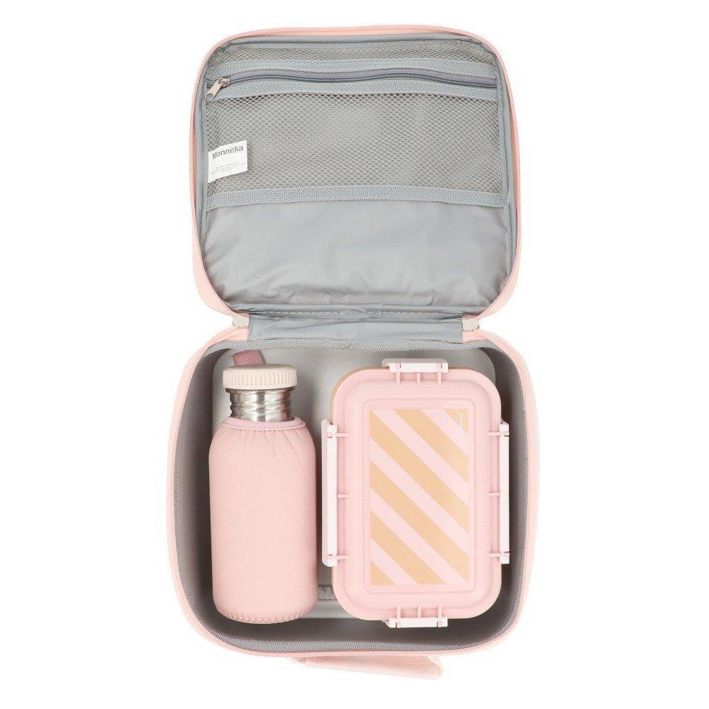 Lancheira Térmica Rígida Monnëka Stripes Pink - Image 4