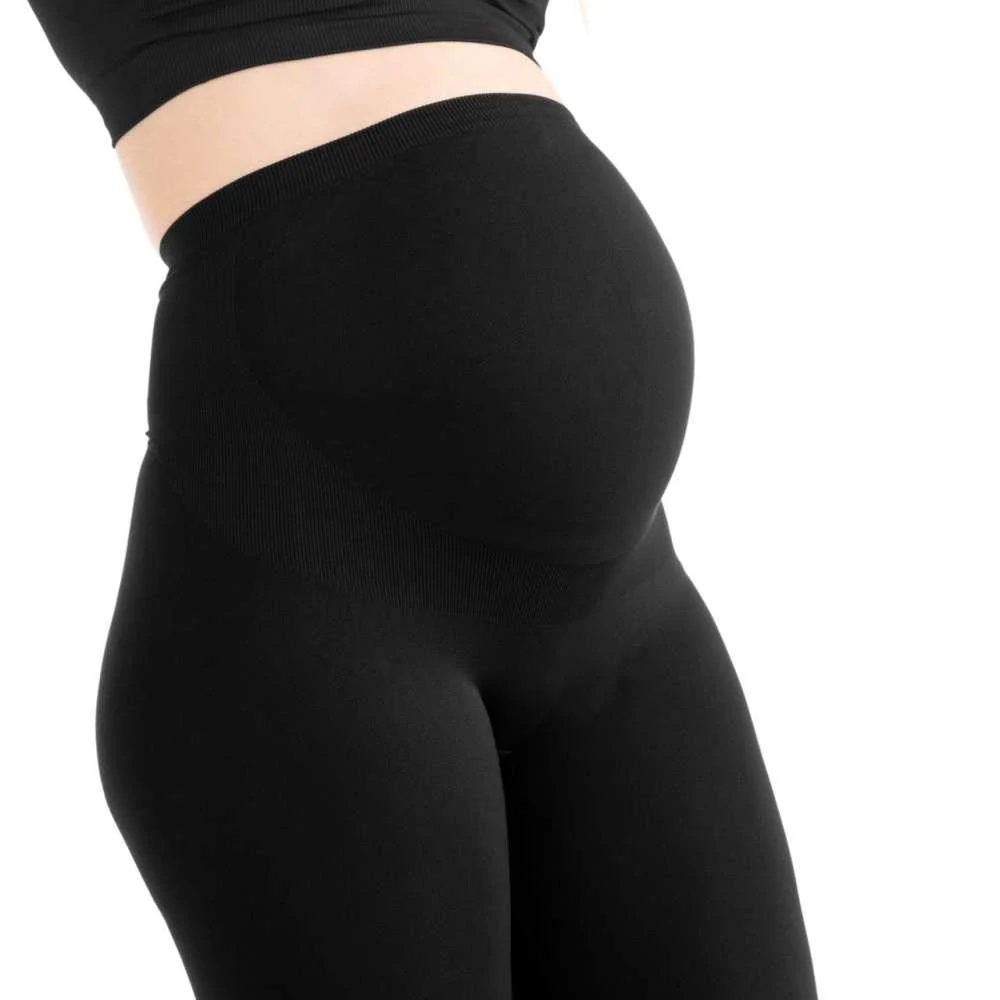 Leggins 3/4 de Suporte para Gravidez Carriwell Preto L - Image 3