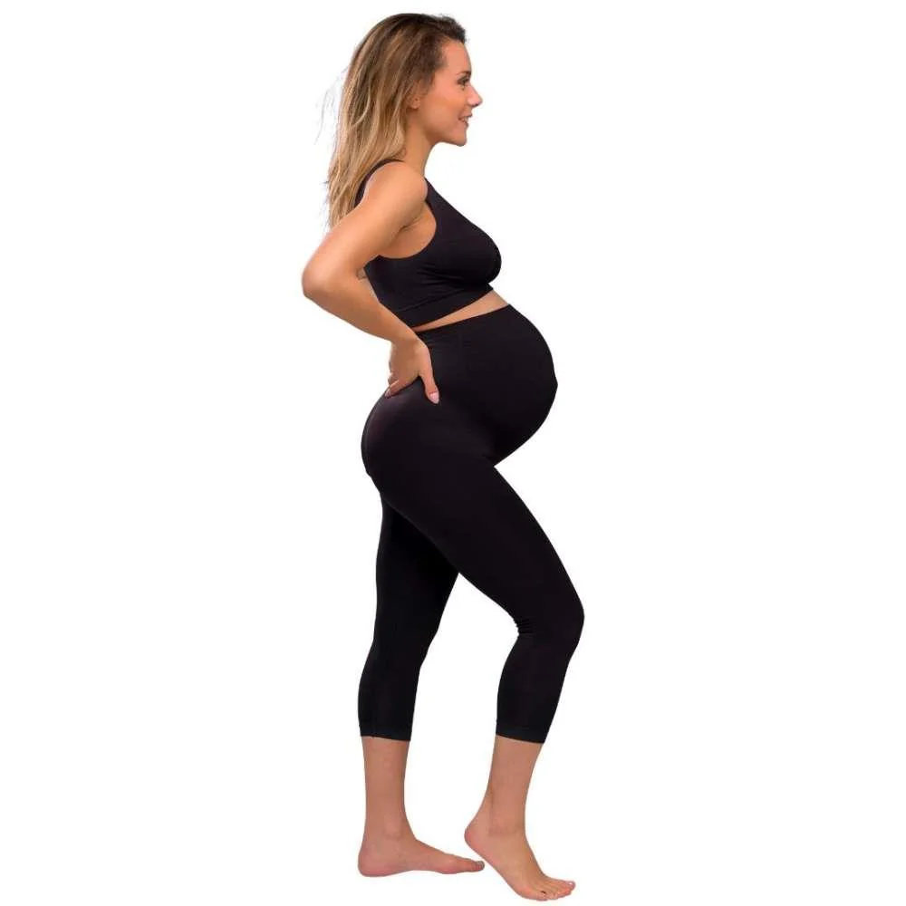 Leggins 3/4 de Suporte de Gravidez Carriwell Preto M - Image 5