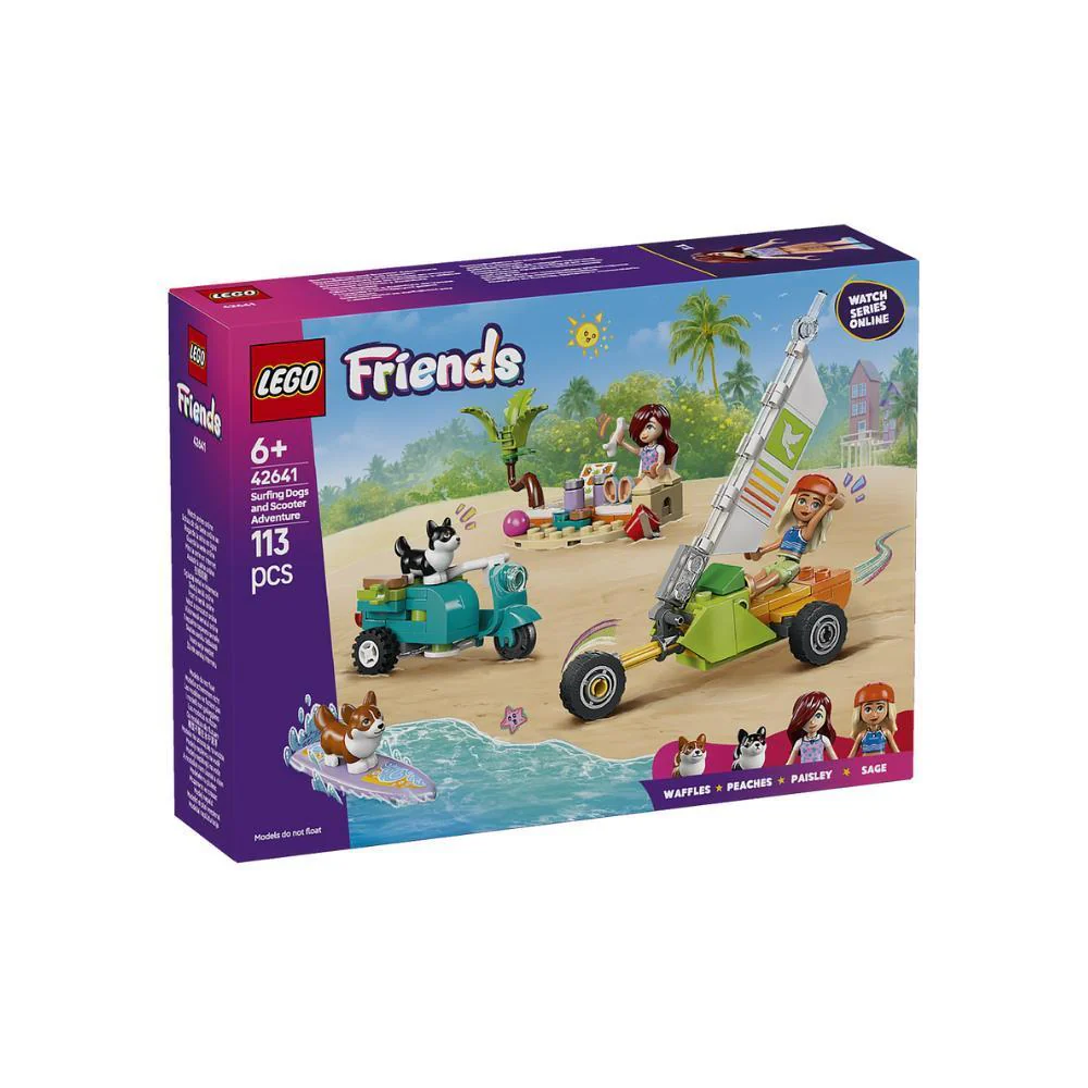 Lego Friends Cães Surfistas Aventura Scooter 113 Peças