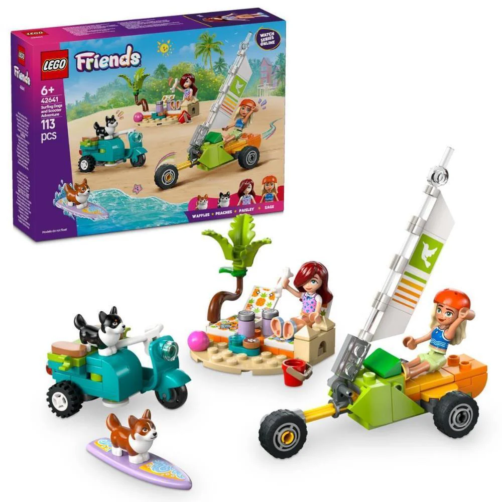 Lego Friends Cães Surfistas Aventura Scooter 113 Peças - Image 2