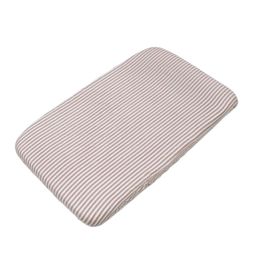 Lençol Ajustável Walking Mum Praliné Strips Moka 120x60cm