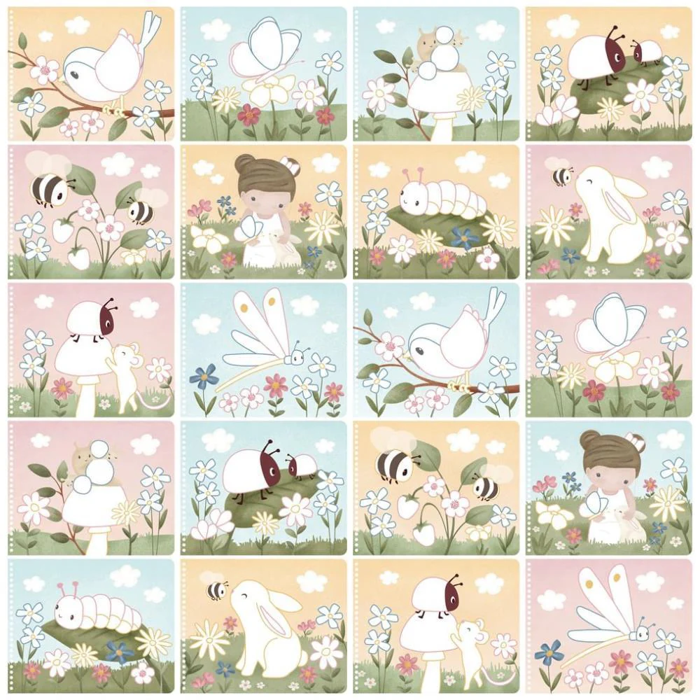 Livro de Colorir com 3 Lápis Little Dutch Rosa’s Garden - Image 2