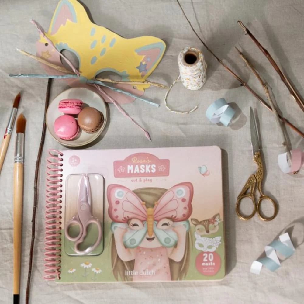 Livro de Recorte com Tesoura Little Dutch Rosa & Friends Máscaras - Image 4
