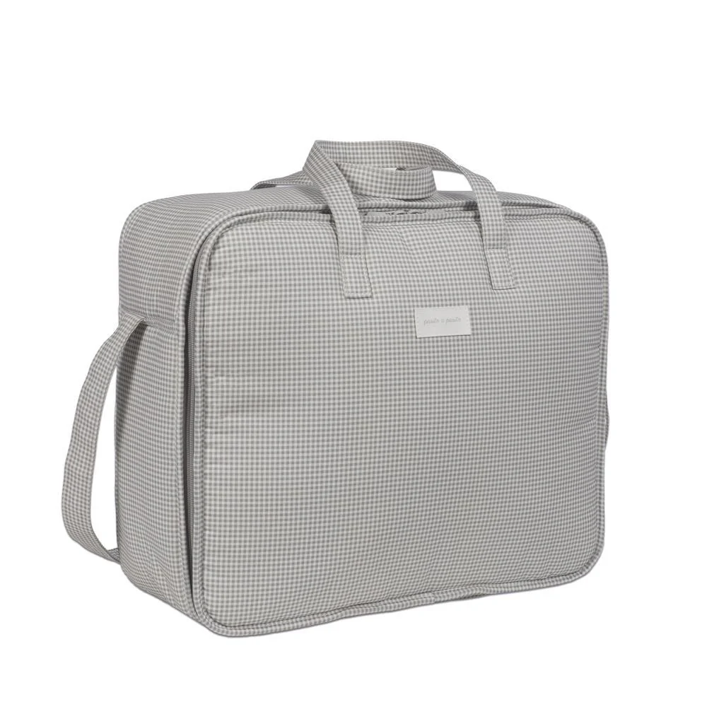 Mala de Maternidade Pasito a Pasito Little Bloom Vichy Grey