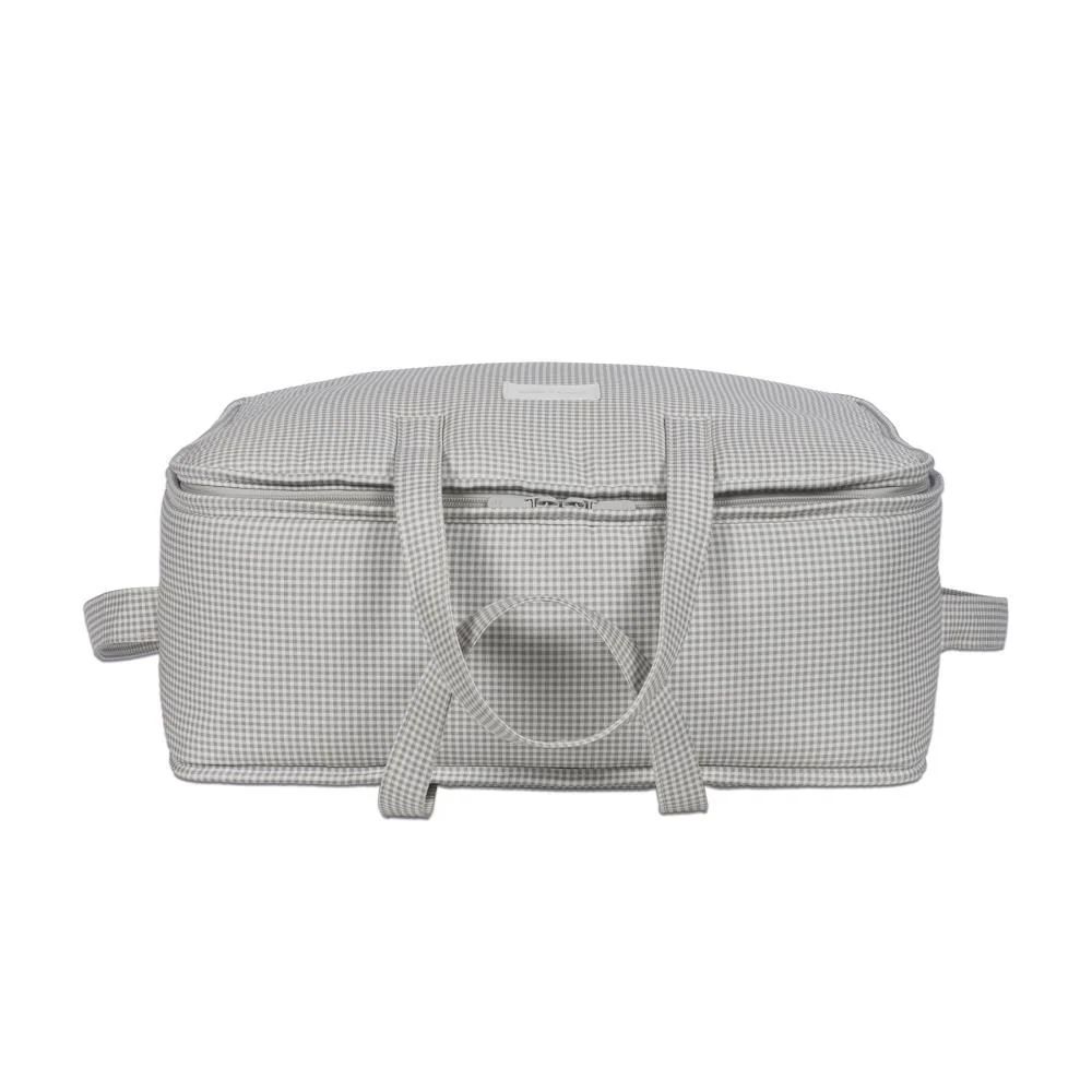 Mala de Maternidade Pasito a Pasito Little Bloom Vichy Grey - Image 6