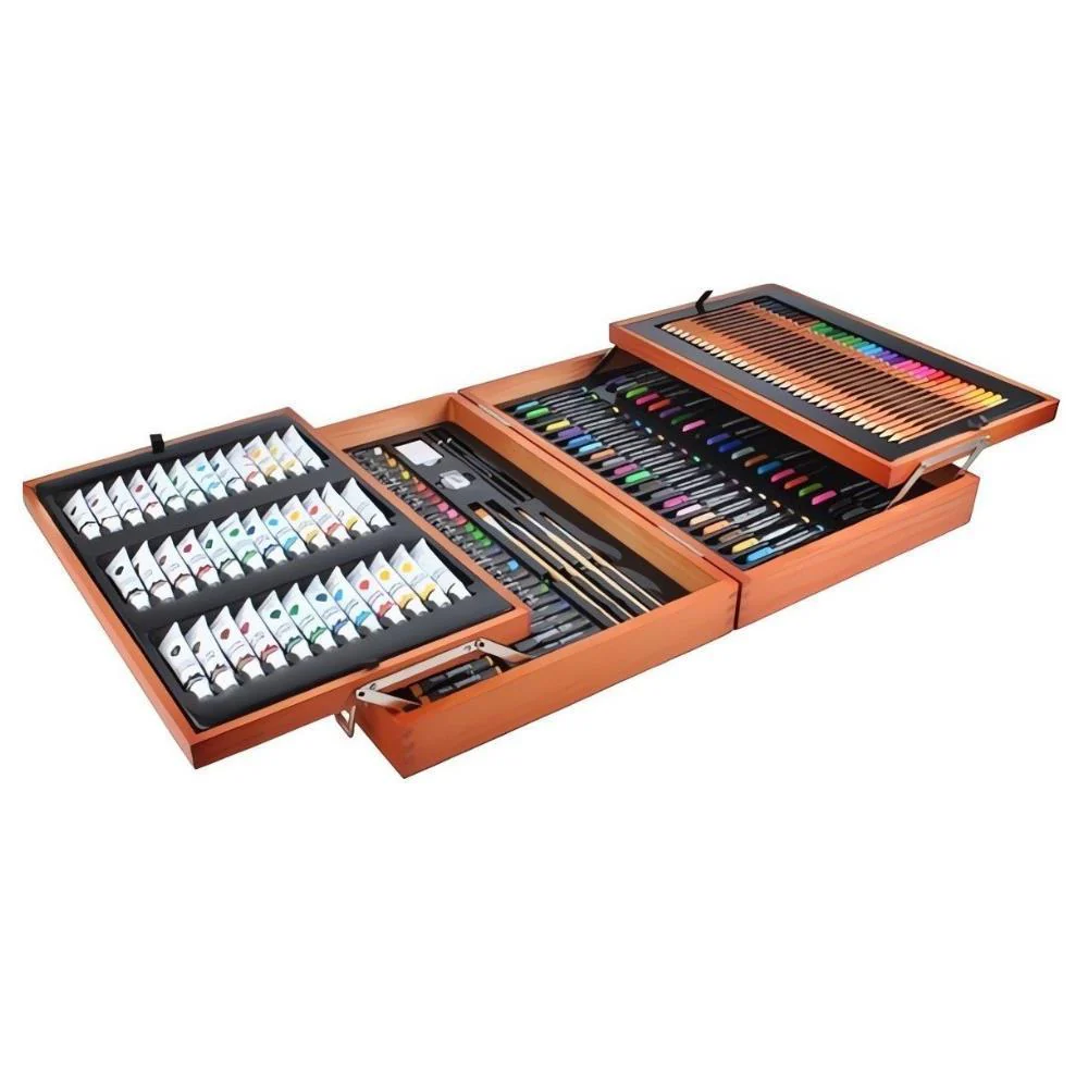 Mala em Madeira com Material de Pintura Maaleo 174 Peças - Image 2