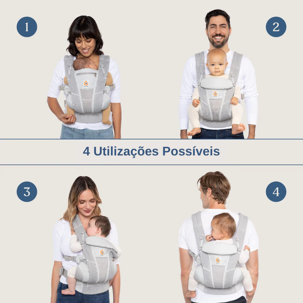 Marsúpio/Porta-Bebés Ergobaby Omni Breeze Camel Brown - Image 11