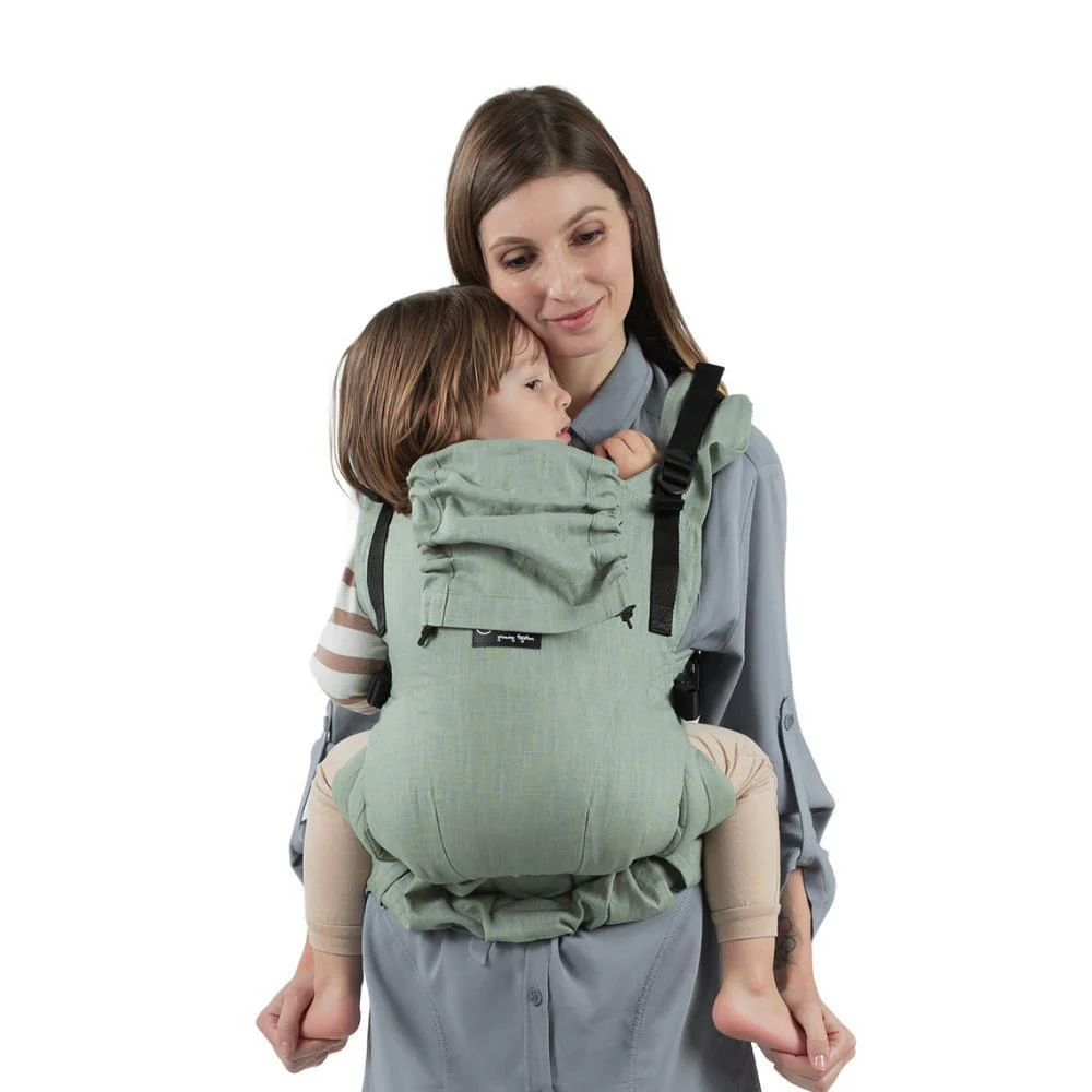 Marsúpio/Porta-Bebés Isara The One Linen Sage Green - Image 6