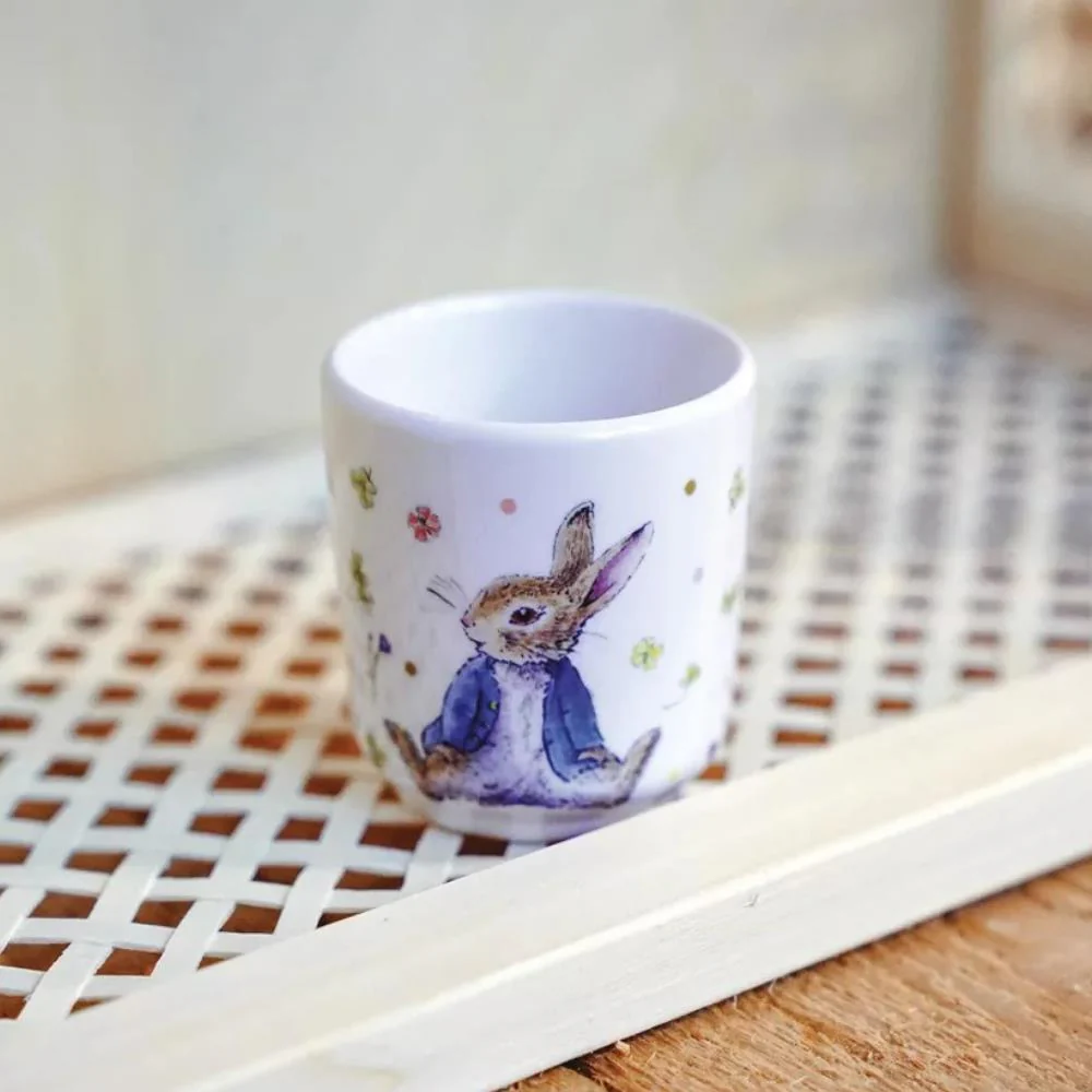 Mini Copo 5cm em Melamina Peter Rabbit Flores Branco - Image 2