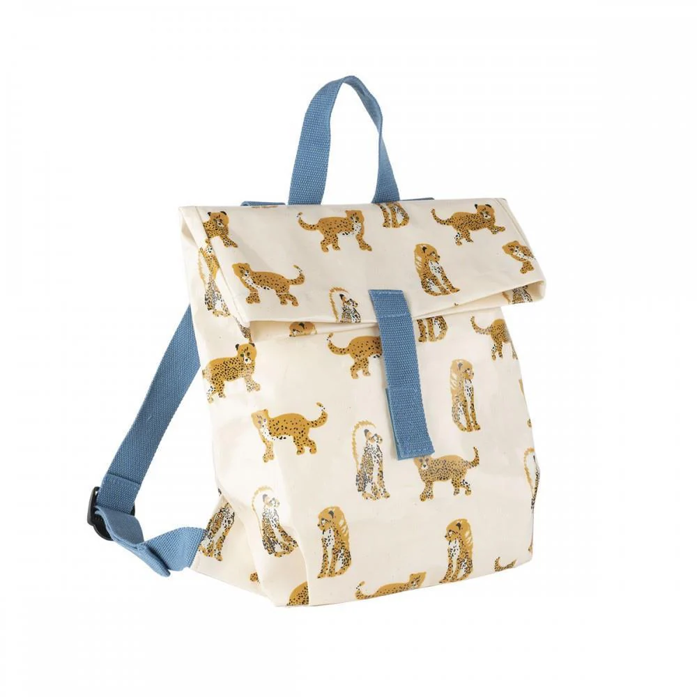 Mini Mochila Petit Jour Roll Top Jaguar Azul 30x28cm