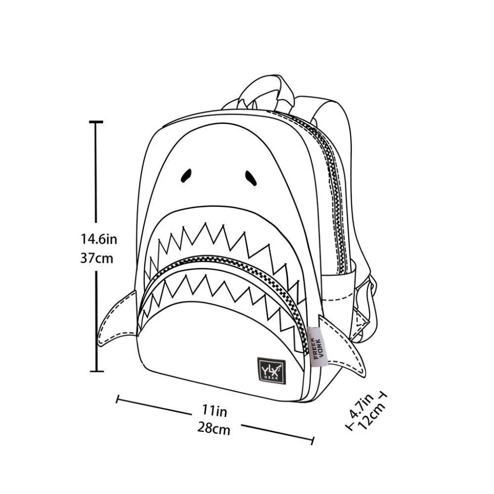 Mochila Freek Vonk Shark Glowing Bite 37x28cm - Image 8