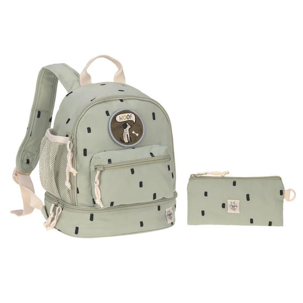 Mochila Lassig Mini Happy Prints Olive 27cm - Image 8