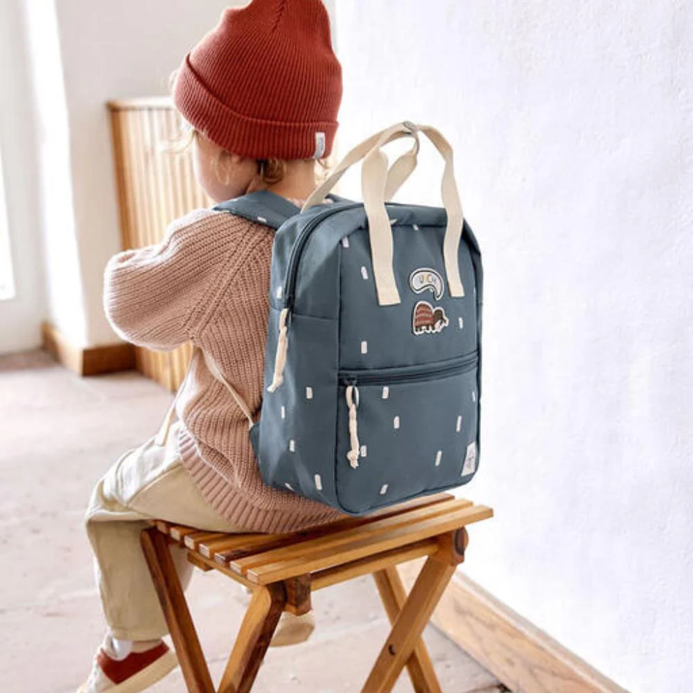 Mochila Lassig Mini Square Happy Blue 28cm - Image 9