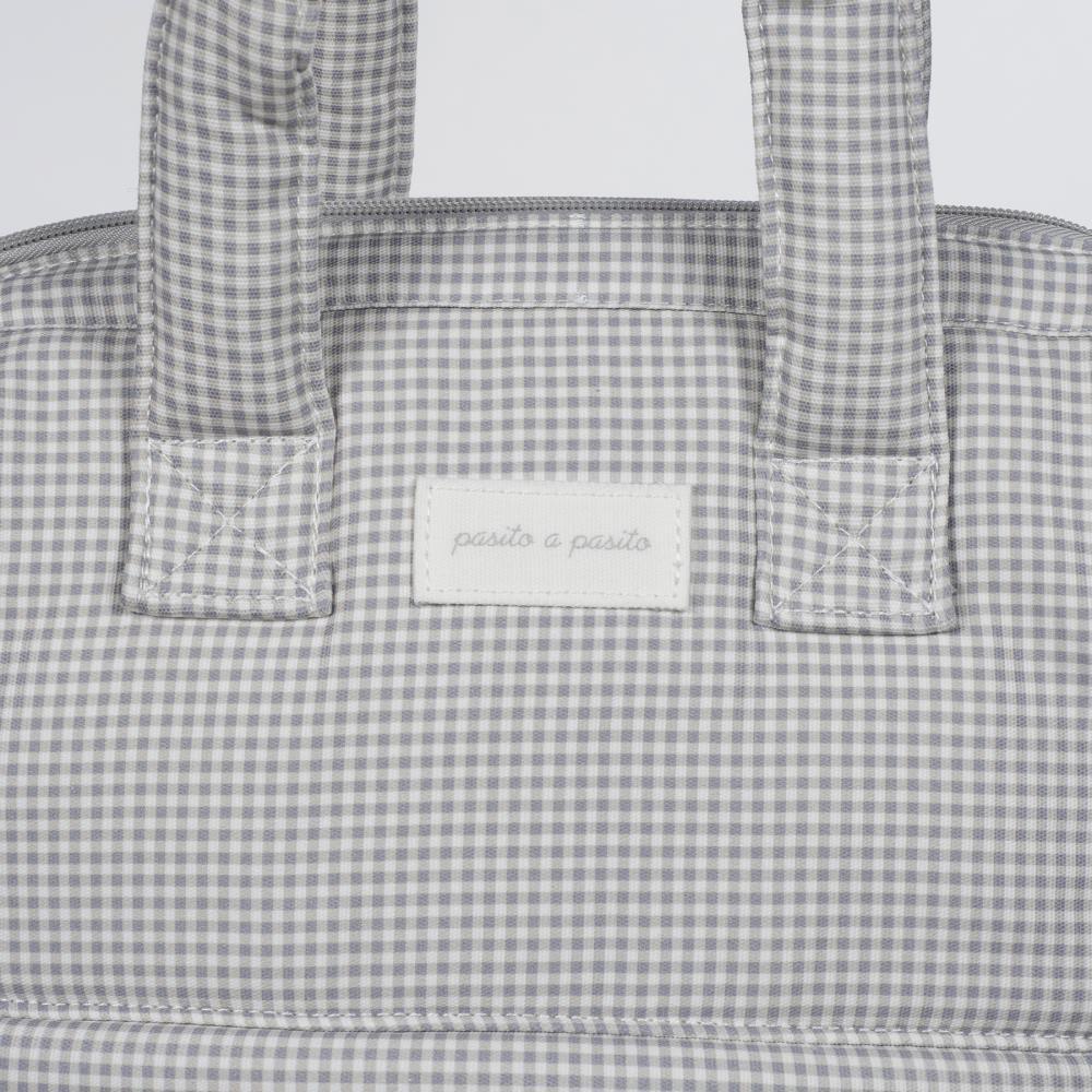Mochila Pasito a Pasito Little Bloom Vichy Grey - Image 10