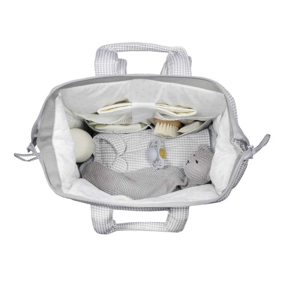 Mochila Pasito a Pasito Little Bloom Vichy Grey - Image 8
