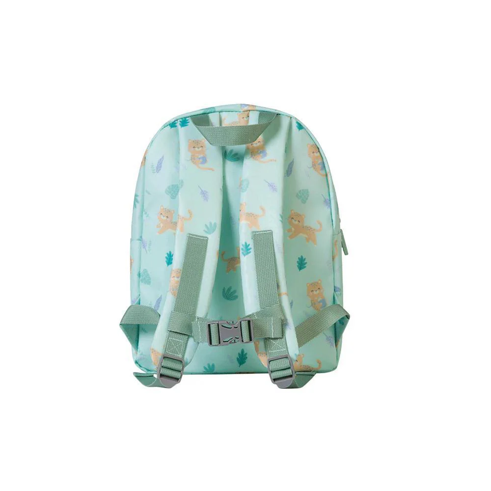 Mochila Pequena com Bolso Saro Cheetahs Hortelã 29cm - Image 2