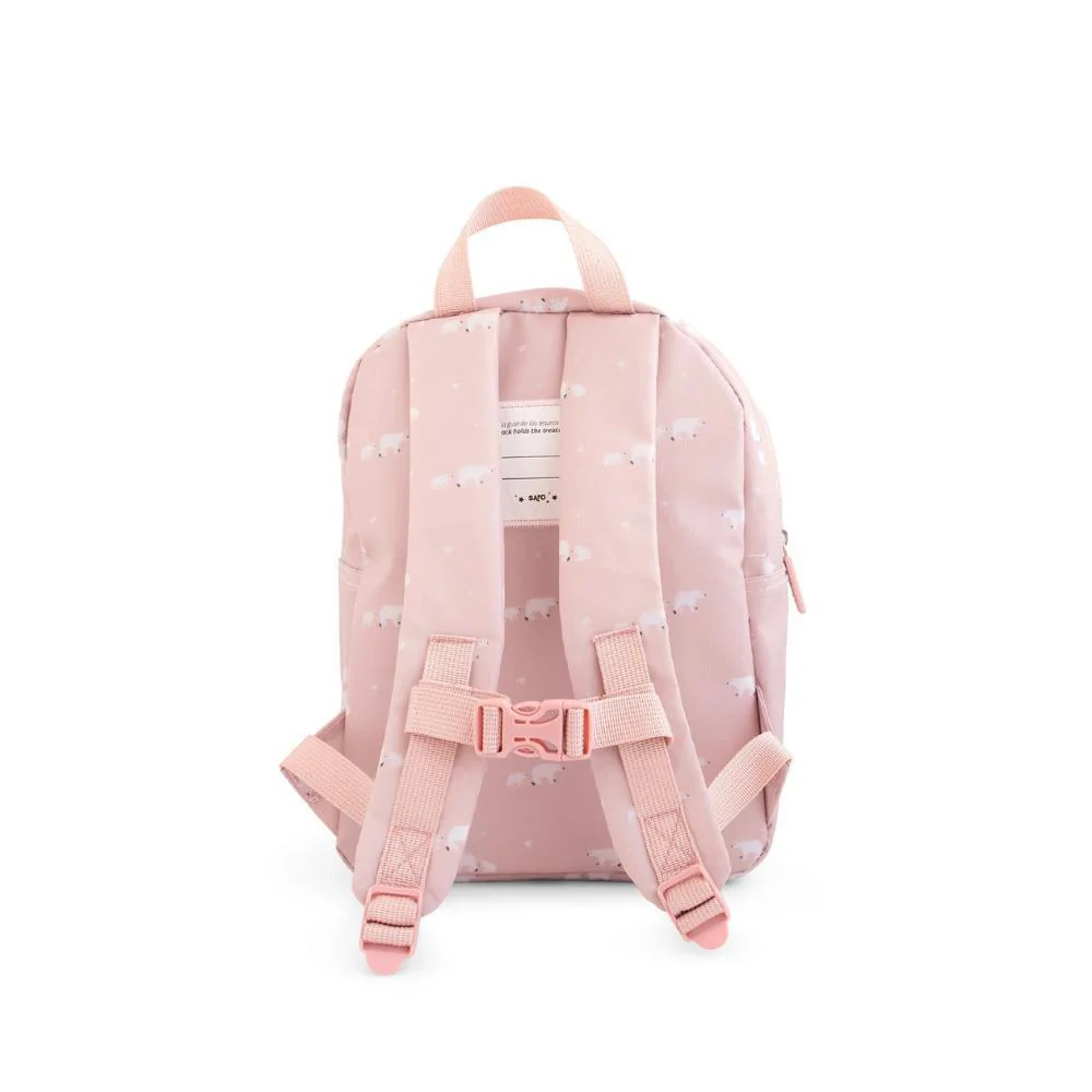Mochila Pequena com Bolso Saro Polaris Rosa 29cm - Image 2