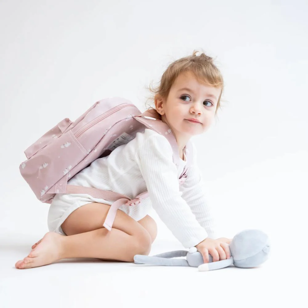 Mochila Pequena com Bolso Saro Polaris Rosa 29cm - Image 5