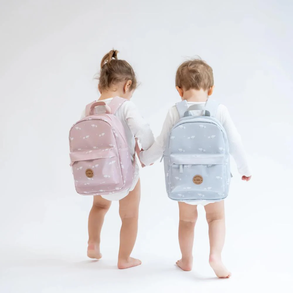 Mochila Pequena com Bolso Saro Polaris Rosa 29cm - Image 6