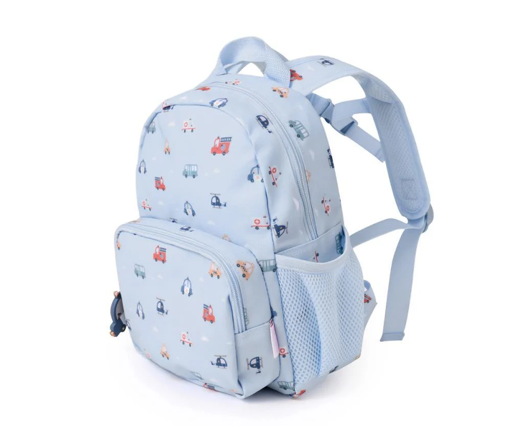Mochila Pequena com Bolso Tutete City Cars 28x25cm - Image 2