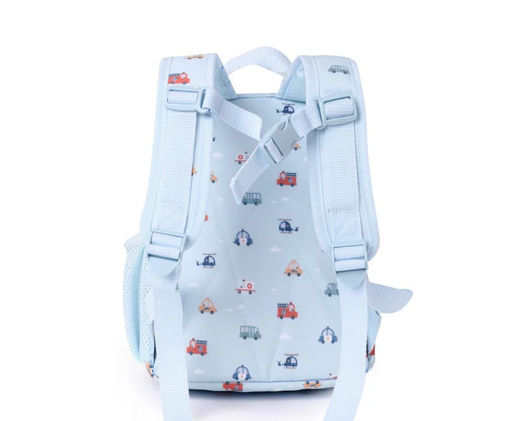 Mochila Pequena com Bolso Tutete City Cars 28x25cm - Image 3