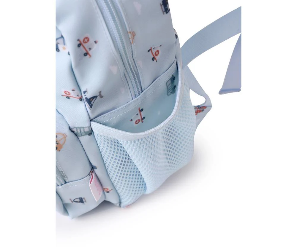 Mochila Pequena com Bolso Tutete City Cars 28x25cm - Image 5
