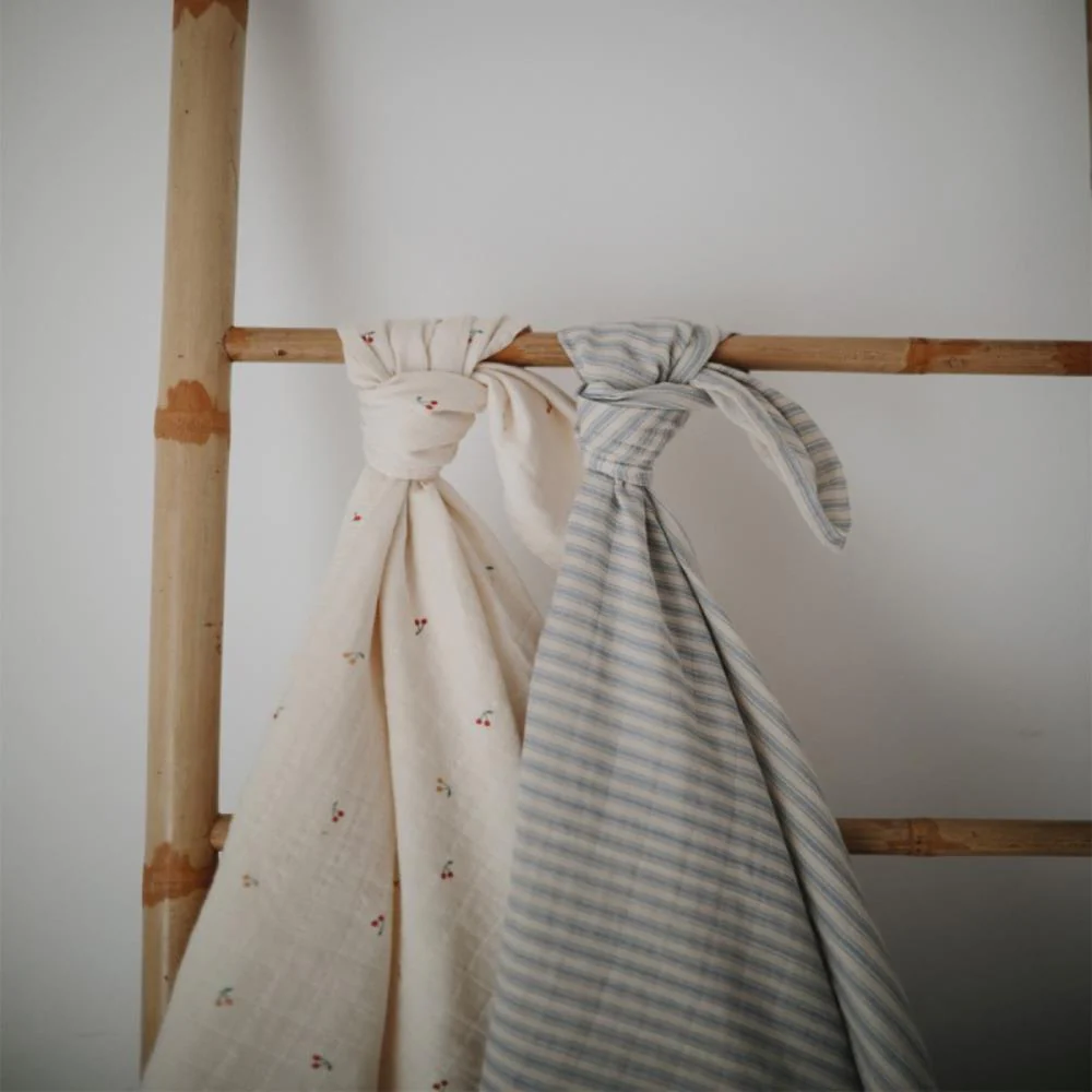 Musselina Blue Stripes 120 x 120 cm - Image 4