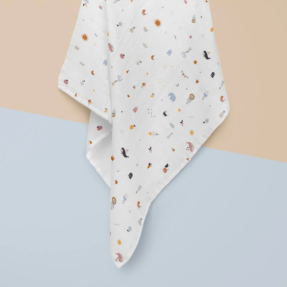 Musselina Bambu Signature Print 120x120cm - Image 6