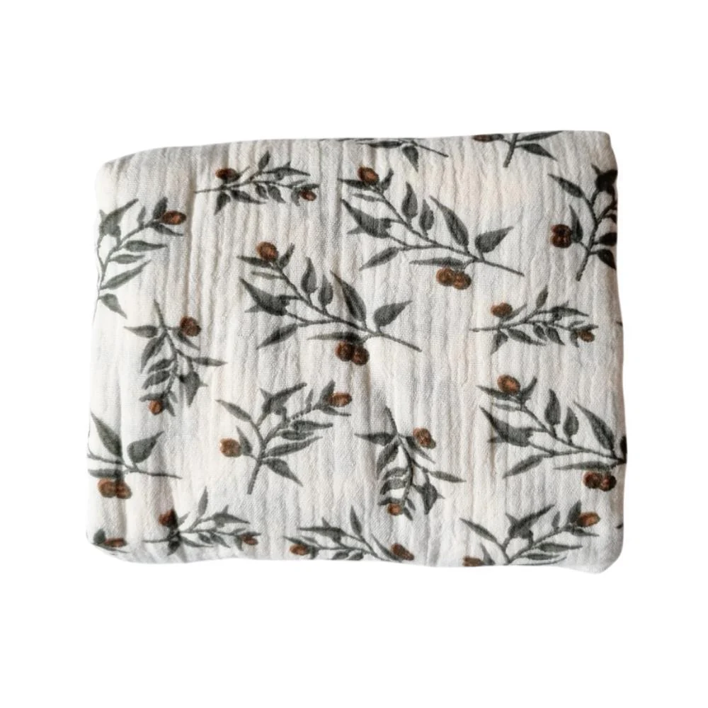 Musselina em Algodão Rammelaartje Floral Print 130x110cm
