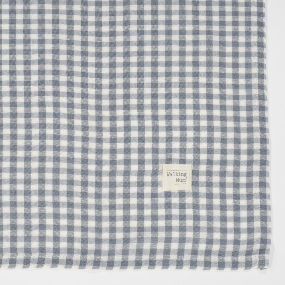 Musselina Walking Mum Praliné Vichy Matcha 120x120cm - Image 5