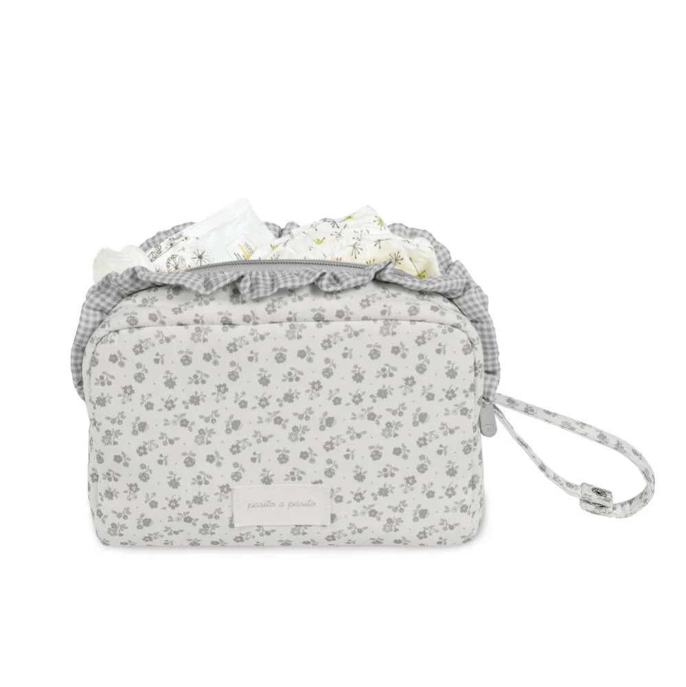 Necessaire Pasito a Pasito Little Bloom Flowers Grey - Image 2