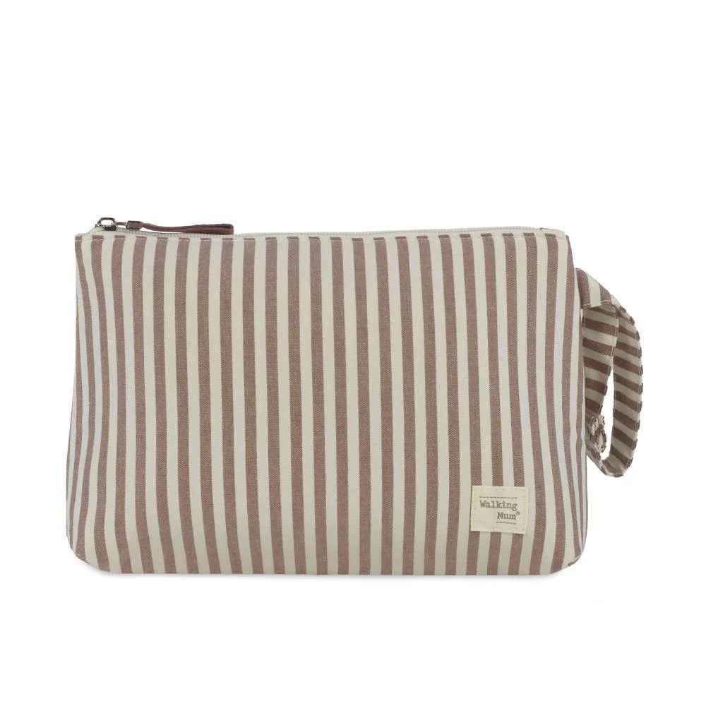 Necessaire Walking Mum Praliné Strips Moka
