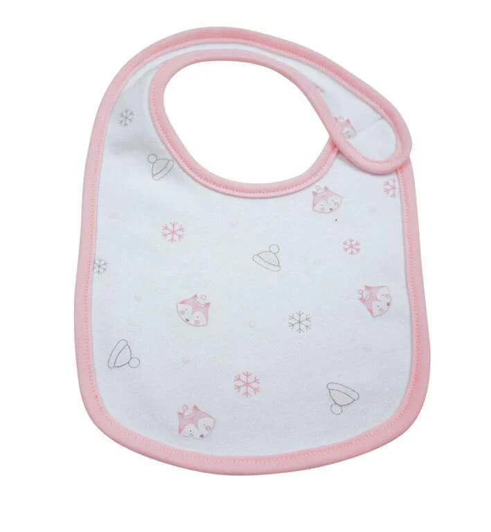 Olmitos Conjunto de 3 Babetes Raposa Rosa/Branco - Image 2