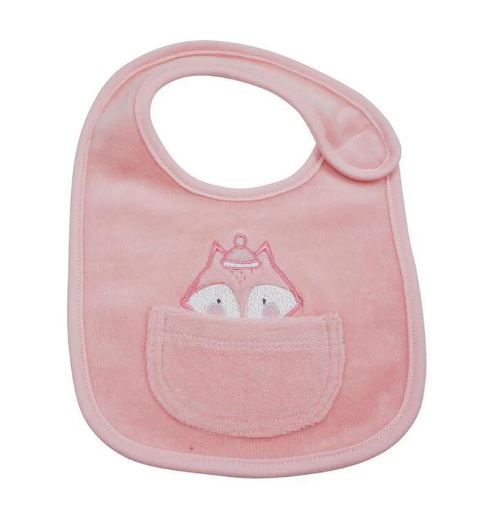 Olmitos Conjunto de 3 Babetes Raposa Rosa/Branco - Image 4