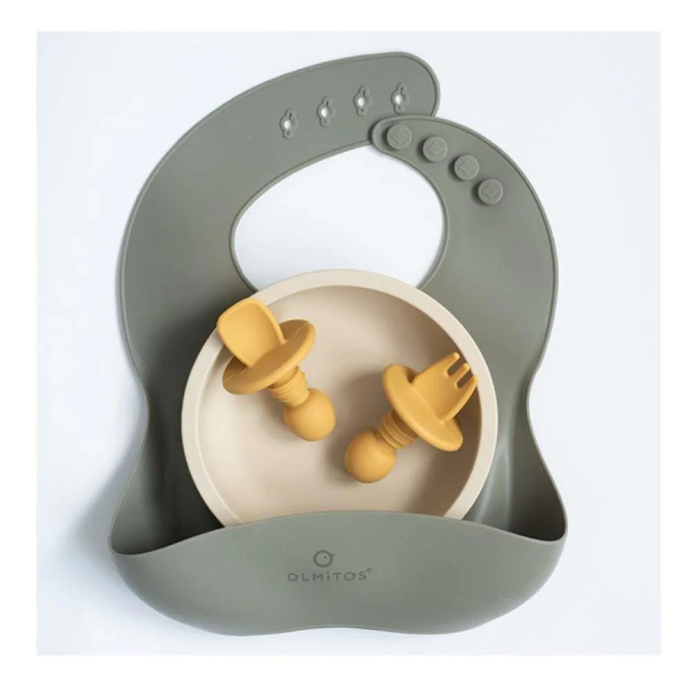 Conjunto de Alimentação em Silicone com 4 Peças Verde - Image 2