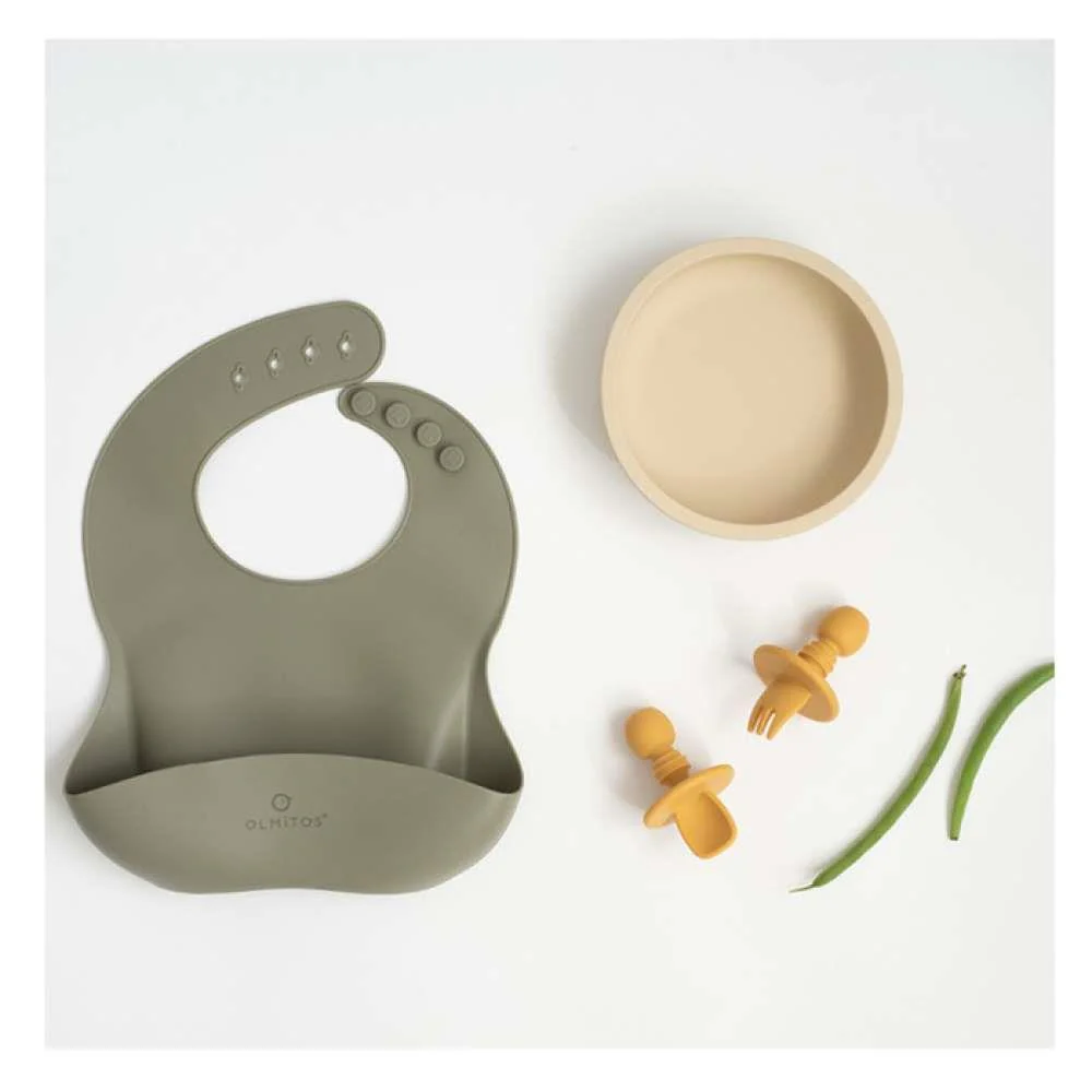 Conjunto de Alimentação em Silicone com 4 Peças Verde - Image 4