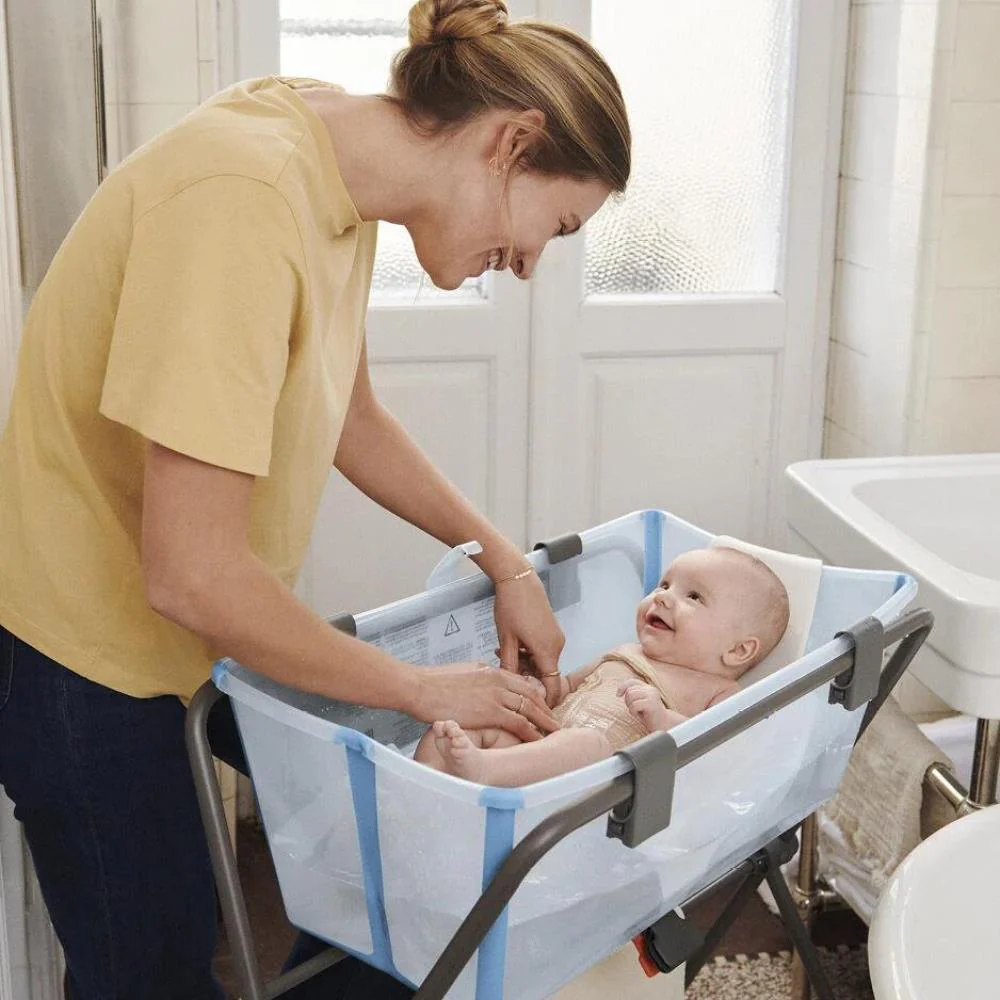 Pack Banheira Stokke Flexi Bath e Assento Ocean Blue - Image 5