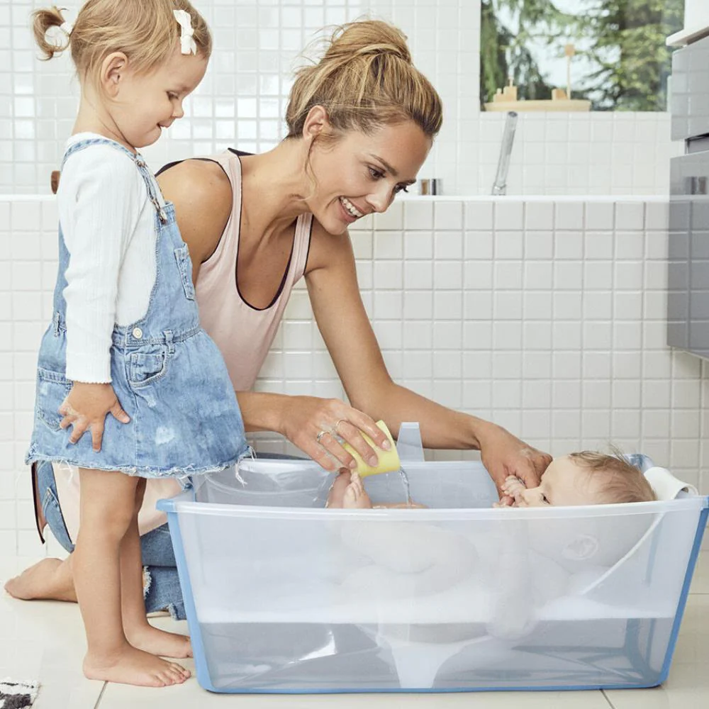Pack Banheira Stokke Flexi Bath e Assento Ocean Blue - Image 6