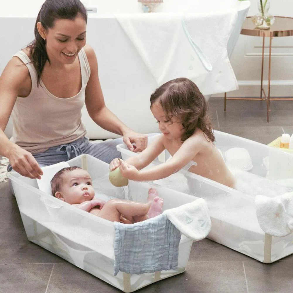 Pack Banheira Stokke Flexi Bath XL e Assento Sandy Beige - Image 4