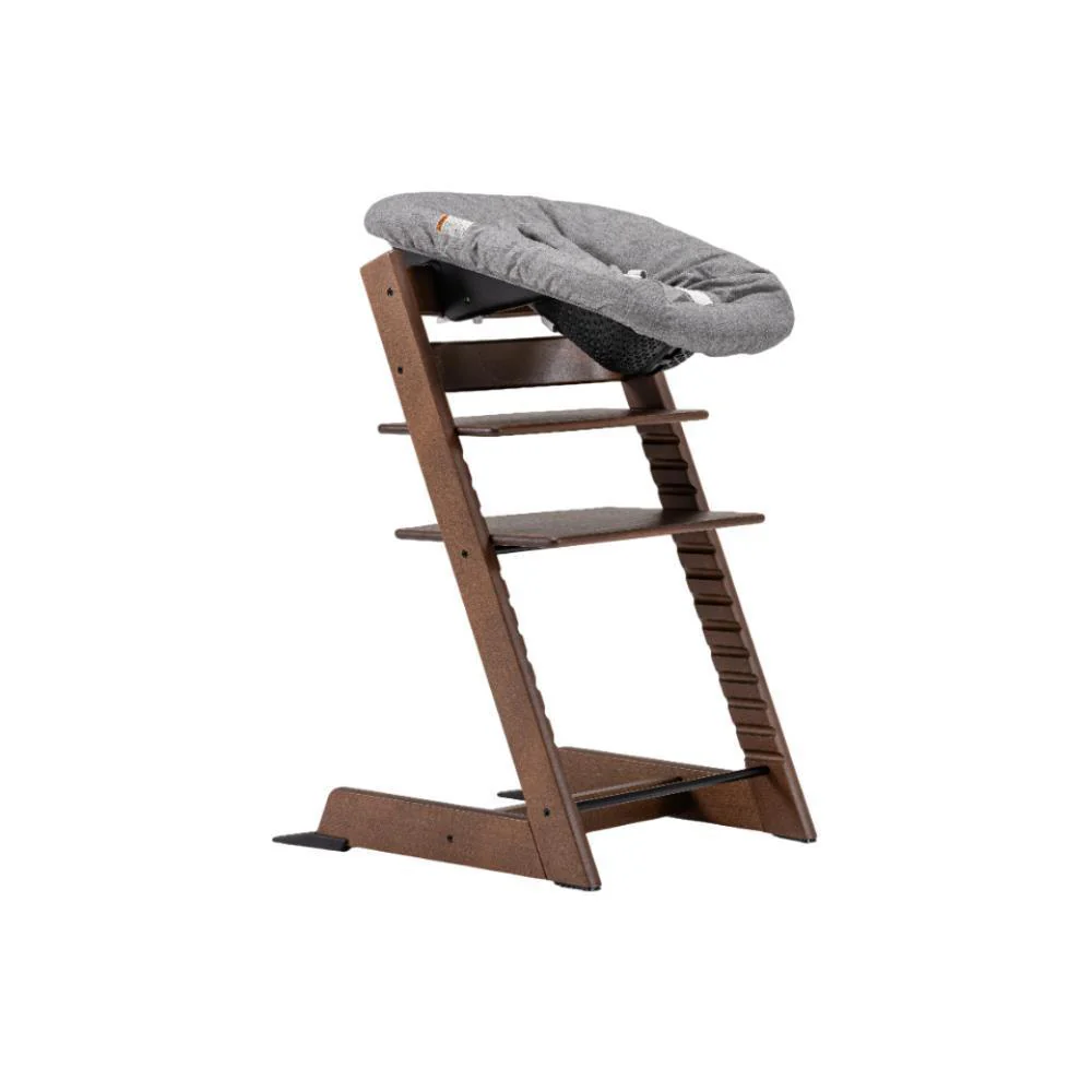 Pack Cadeira da Papa Stokke Tripp Trapp em Madeira Black + Newborn Set Anthracite + Almofada Clássica Nordic Grey - Image 8