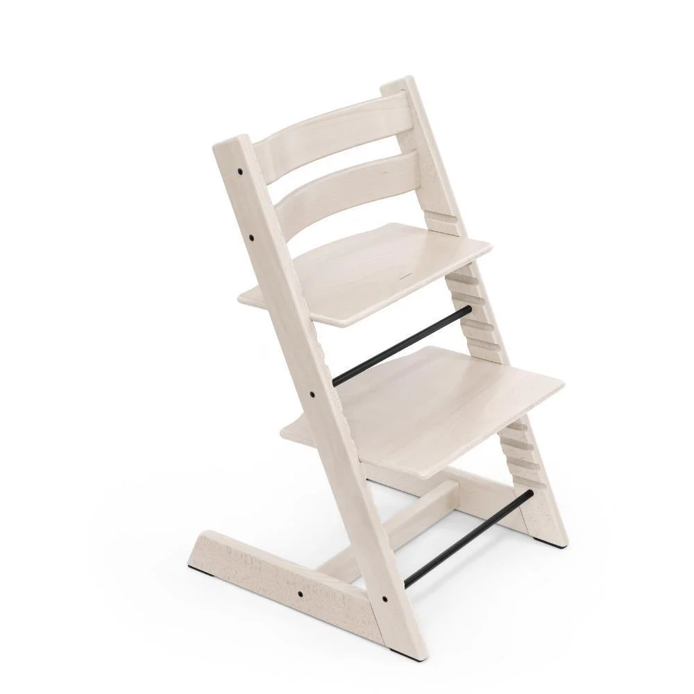 Pack Cadeira da Papa Stokke Tripp Trapp em Madeira Whitewash + Newborn Set Grey + Almofada Clássica Star Silver - Image 3