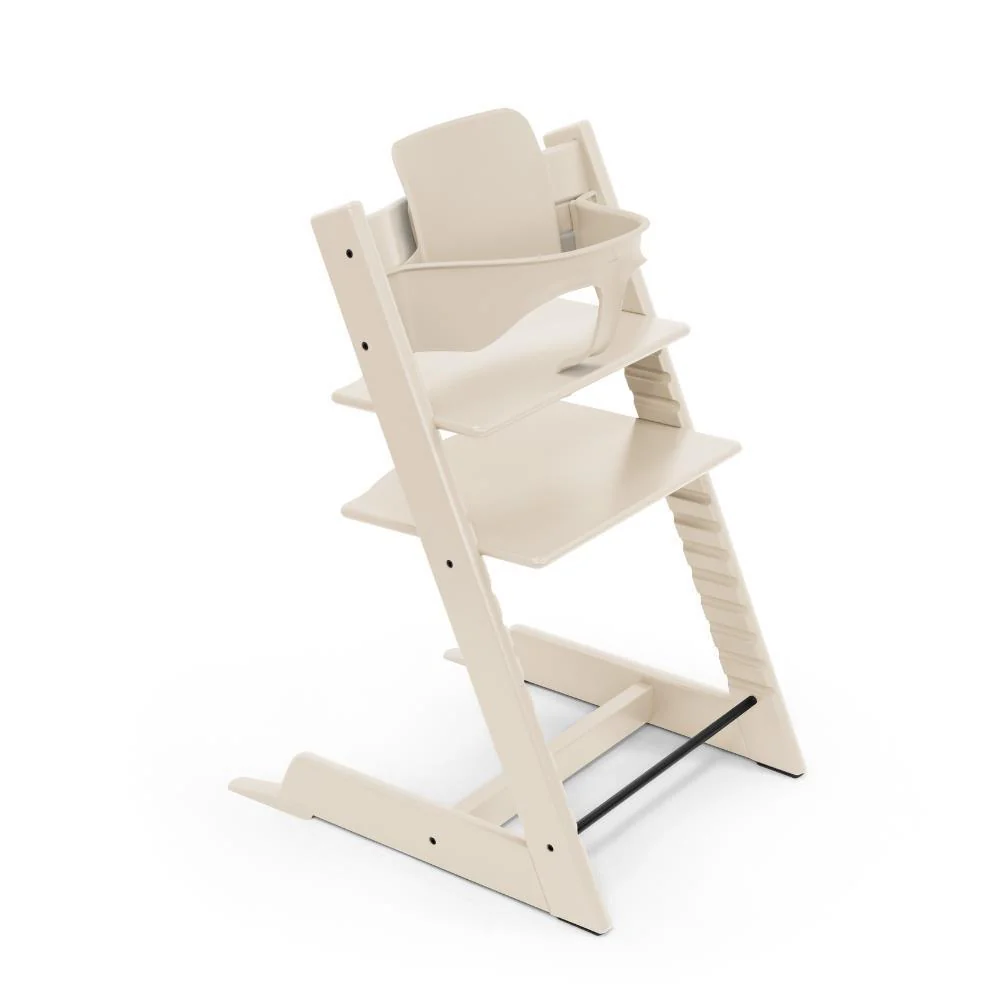 Pack Cadeira da Papa Tripp Trapp em Madeira + Baby Set² Vanilla White - Image 2