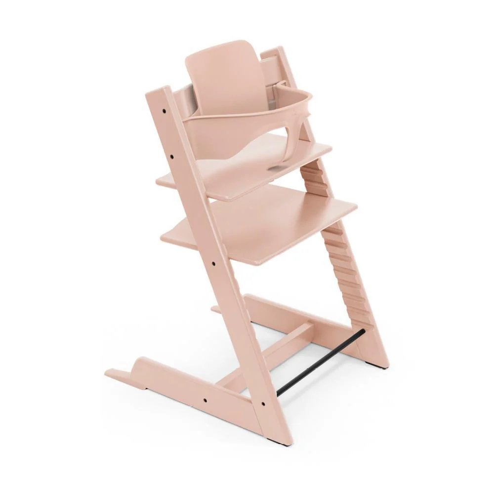 Pack Stokke Cadeira da Papa Tripp Trapp em Madeira Serene Pink + Baby Set² Serene Pink - Image 2