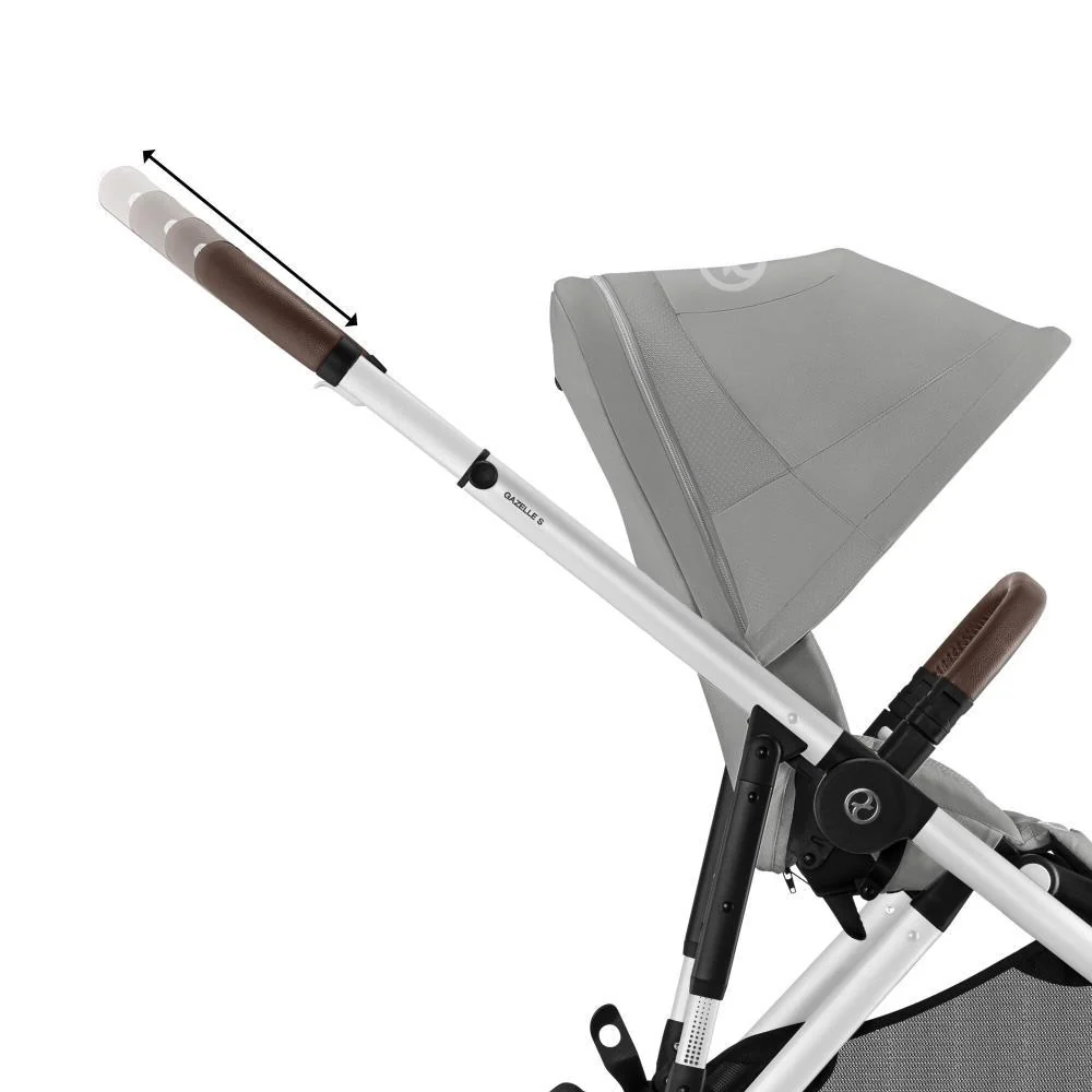 Pack Cybex Gazelle S SLV Stone Grey + Cloud G i-Size Plus Stone Grey 40-87 cm + Adaptadores + Base Isofix G i-Size - Image 5