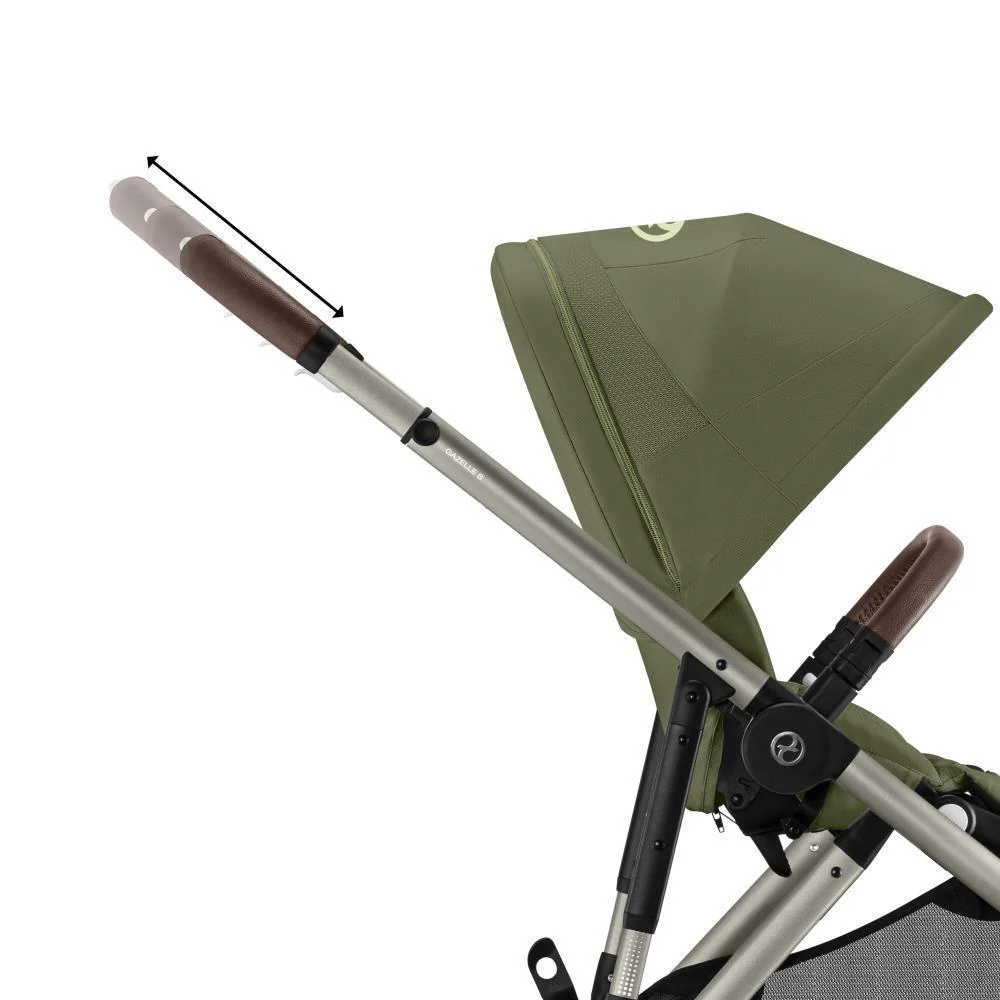 Pack Cybex Gazelle S TPE Moss Green + Alcofa Gazelle S Moss Green + Cloud G i-Size Plus Moon Black 40-87 cm + Adaptadores - Image 11